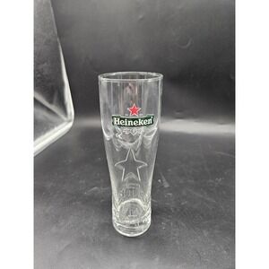 Heineken Beer Glass Embossed Raised Heineken On Bottom & Star 16 oz